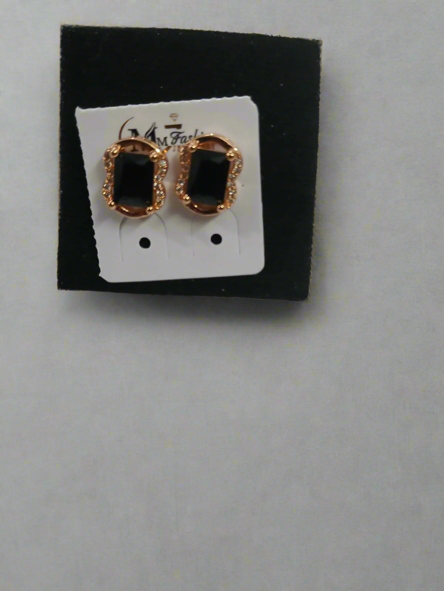 Beautiful and Natural Acrylic Ear-Tops with Beautiful stones.