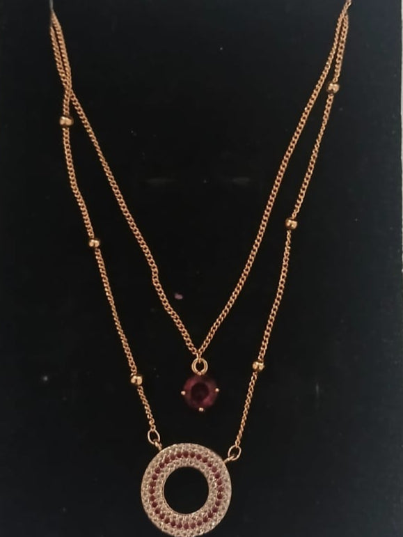 Beautiful and Sparkling round shaped necklace for girls